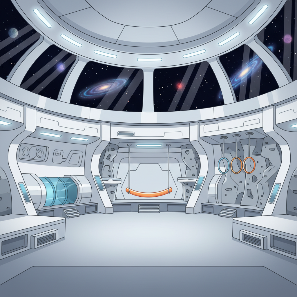 A starry spaceship, freshly illustrated.